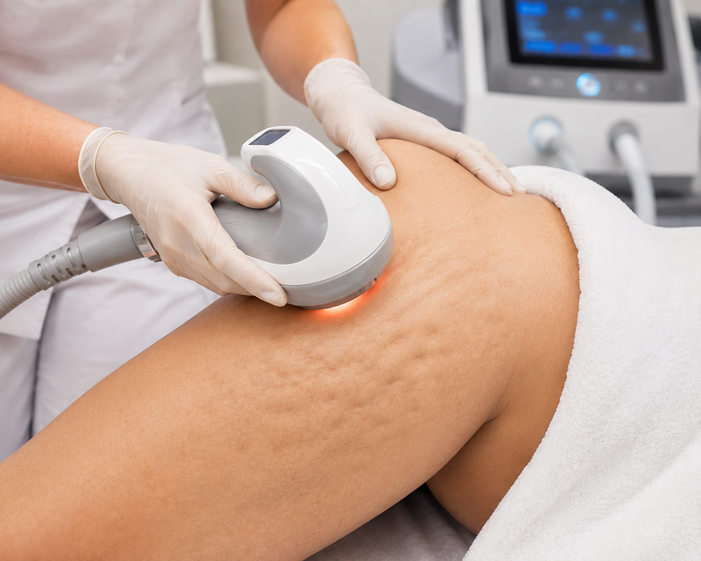 Practitioner performing Cellulite Treatment